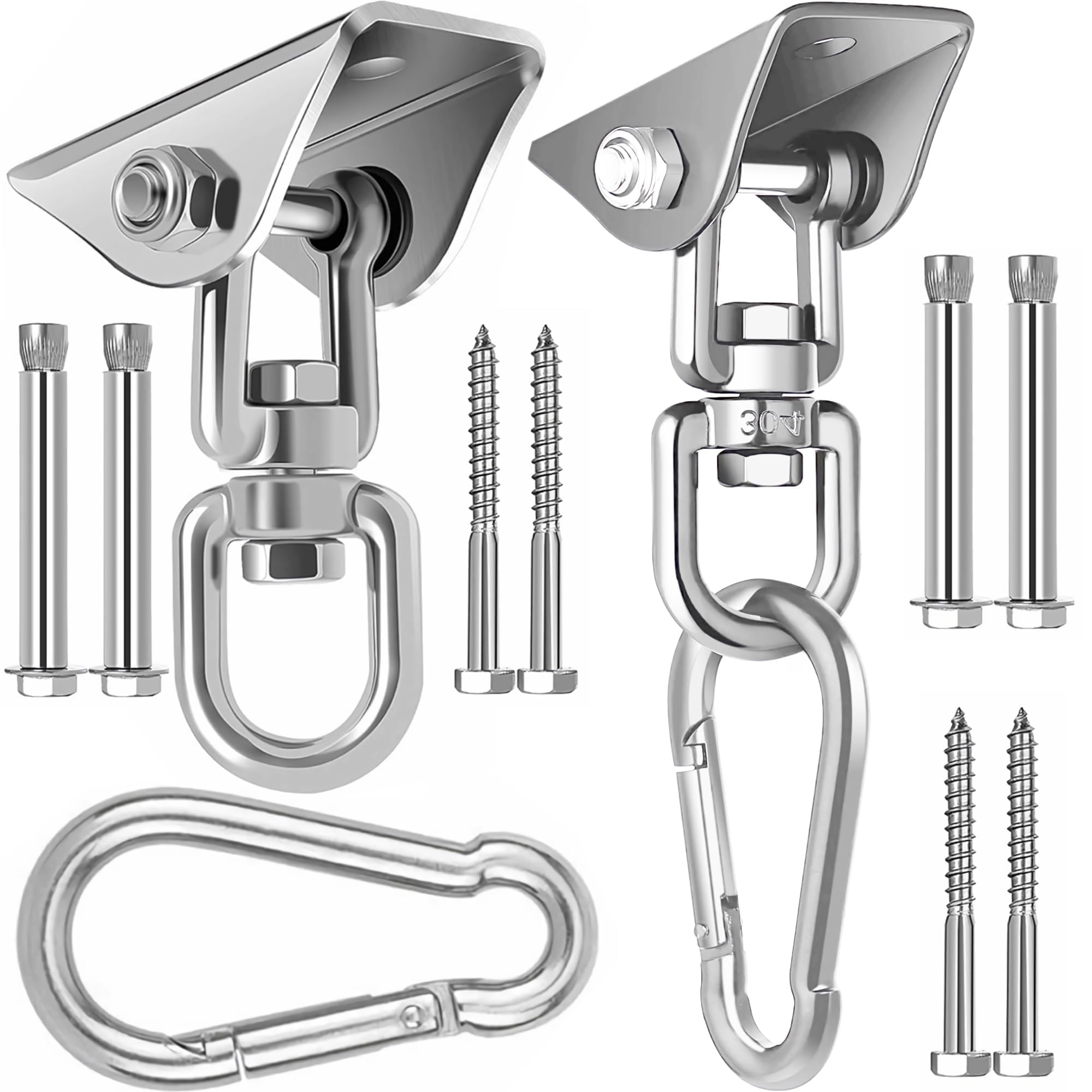 Mornihima swing hanger 360° rotate enables versatile hammock setup for indoor or outdoor spaces.