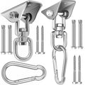 Mornihima swing hanger 360° rotate enables versatile hammock setup for indoor or outdoor spaces.