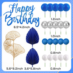 Morofme palm leaf cake topper adds botanical detail for festive cupcakes