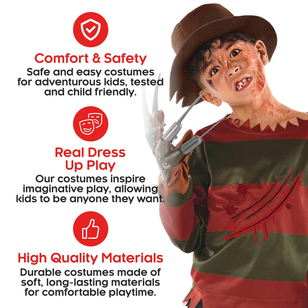 Morph Nightmare Killer costume layout displays a complete set for quick dressing.