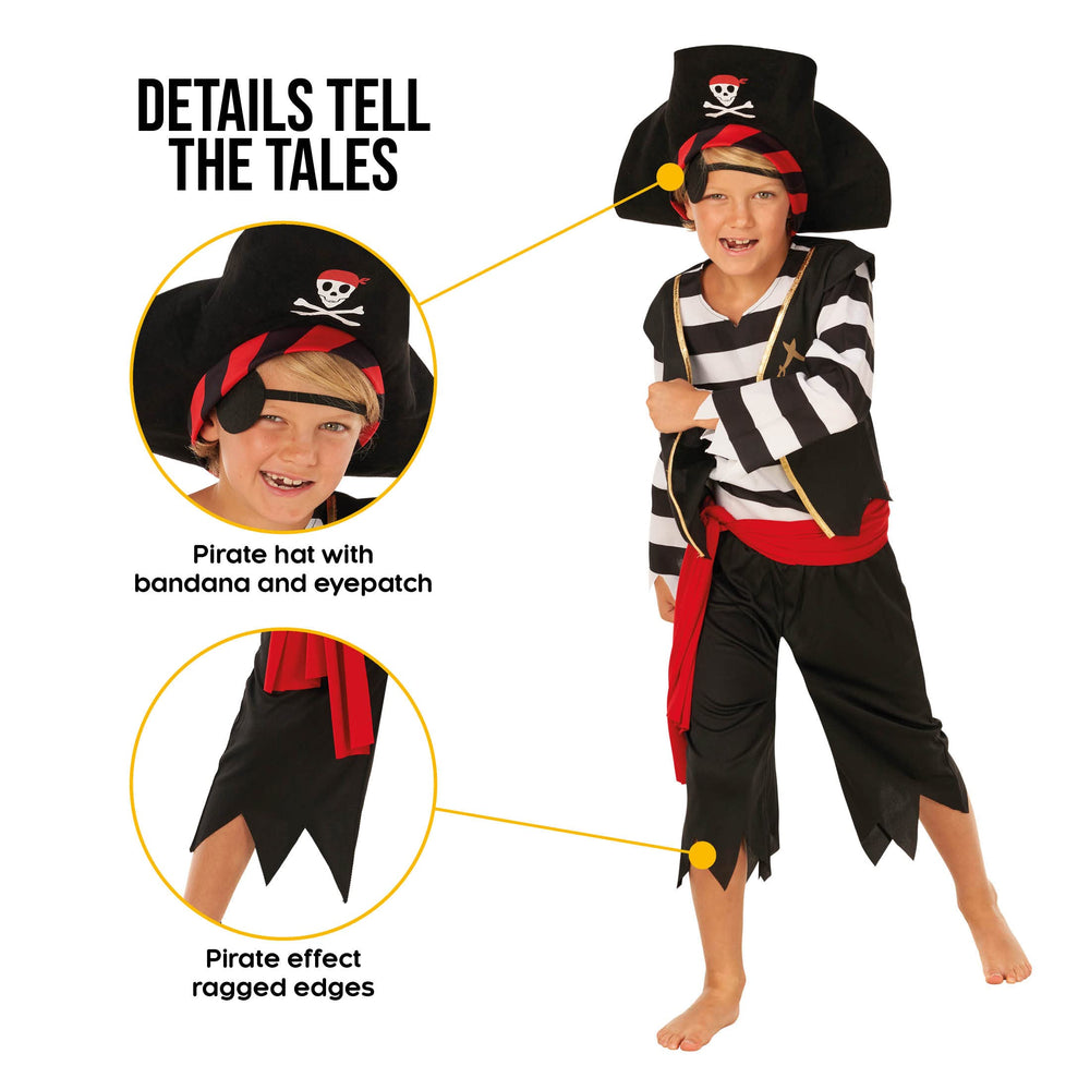 Morph pirate vest with gold trim adds surface detail to spark real swashbuckling character.