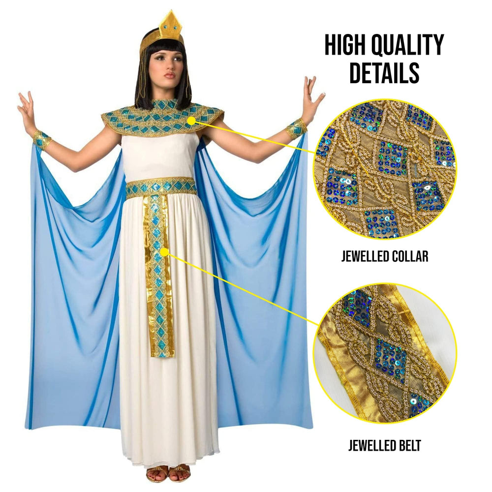 Morph Women's Blue Cleopatra cape adds dramatic flair for party photos