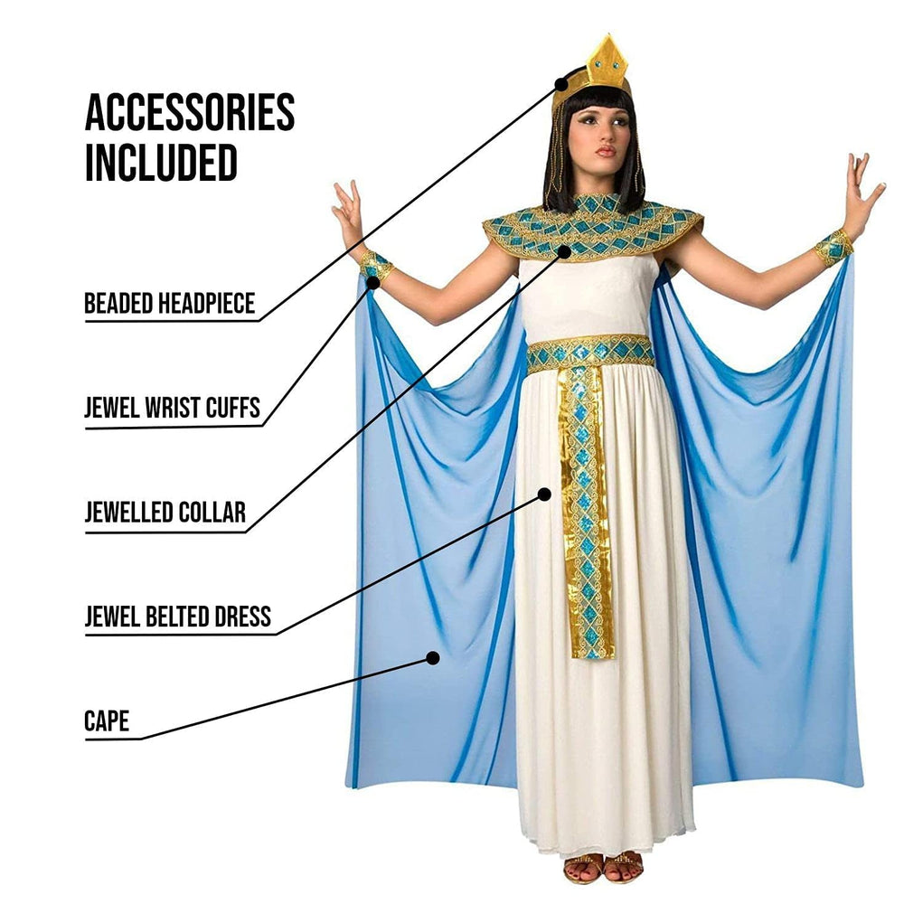 Morph Women's Blue Cleopatra collar highlights regal style for Halloween and cosplay events