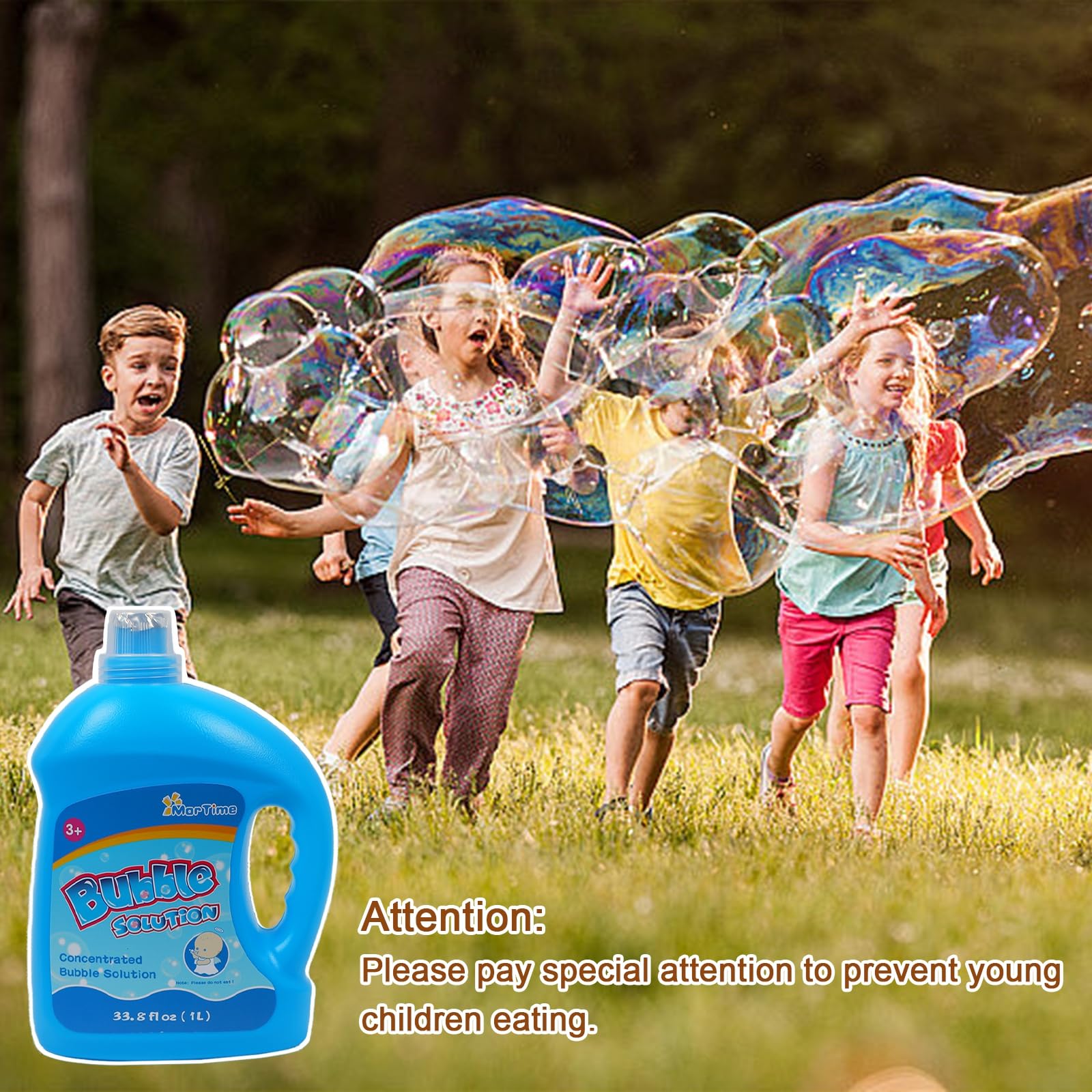 MorTime child-safe non-toxic formula for safe, mess-friendly bubble fun