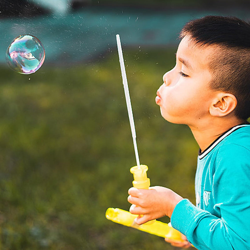 Reusable MorTime wands with refillable solution for ongoing fun.