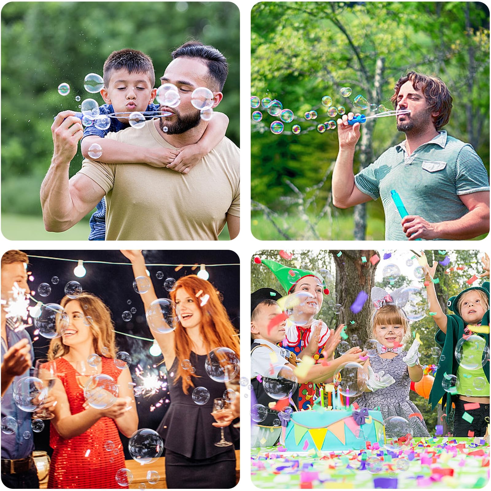 Bubble wands add fun to weddings and festive gatherings.