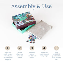 Mosaic Puzzles completed puzzle displayed with secure interlock