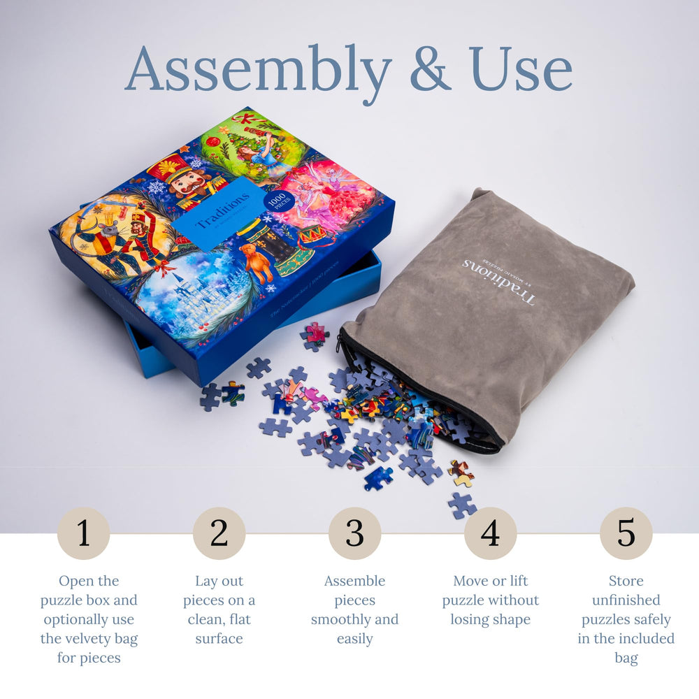 Mosaic Puzzles dust-free workspace close-up shows clean handling during play