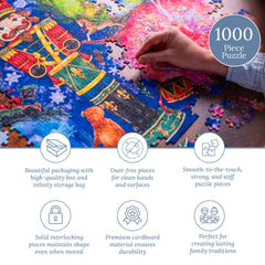 Mosaic Puzzles The Nutcracker 1000-piece puzzle close-up with premium finish
