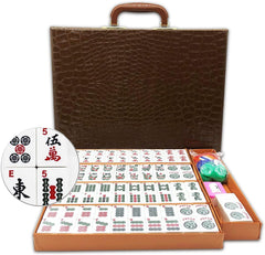 Mose Cafolo American Mahjong tiles with white engravings for premium, portable gameplay.