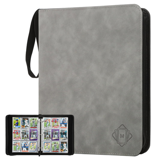 MOSLA trading card binder front cover with premium PU leather protection.