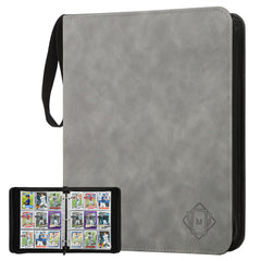 MOSLA trading card binder front cover with premium PU leather protection.