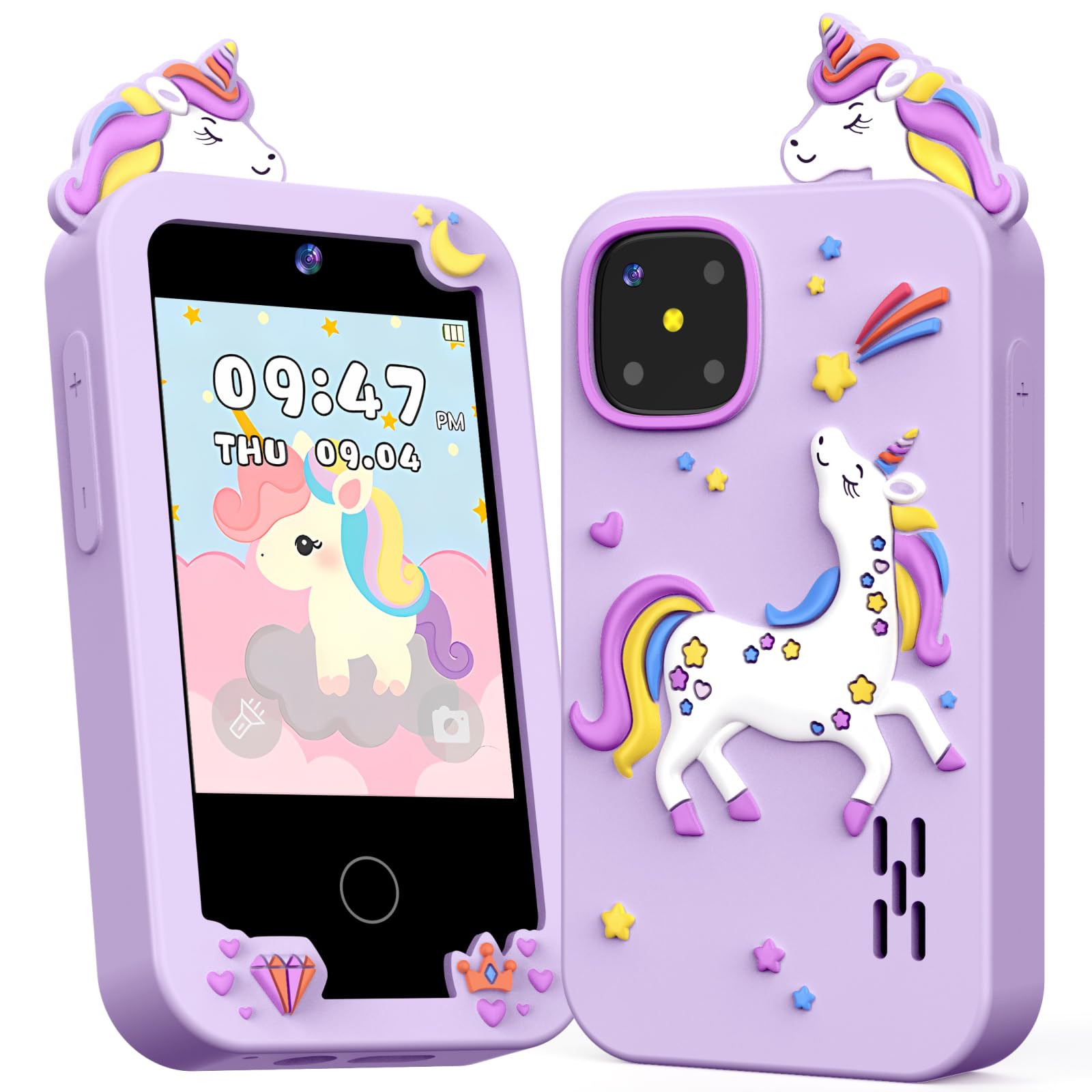 MOTCTQVD kids phone front camera for playful selfies and storytelling