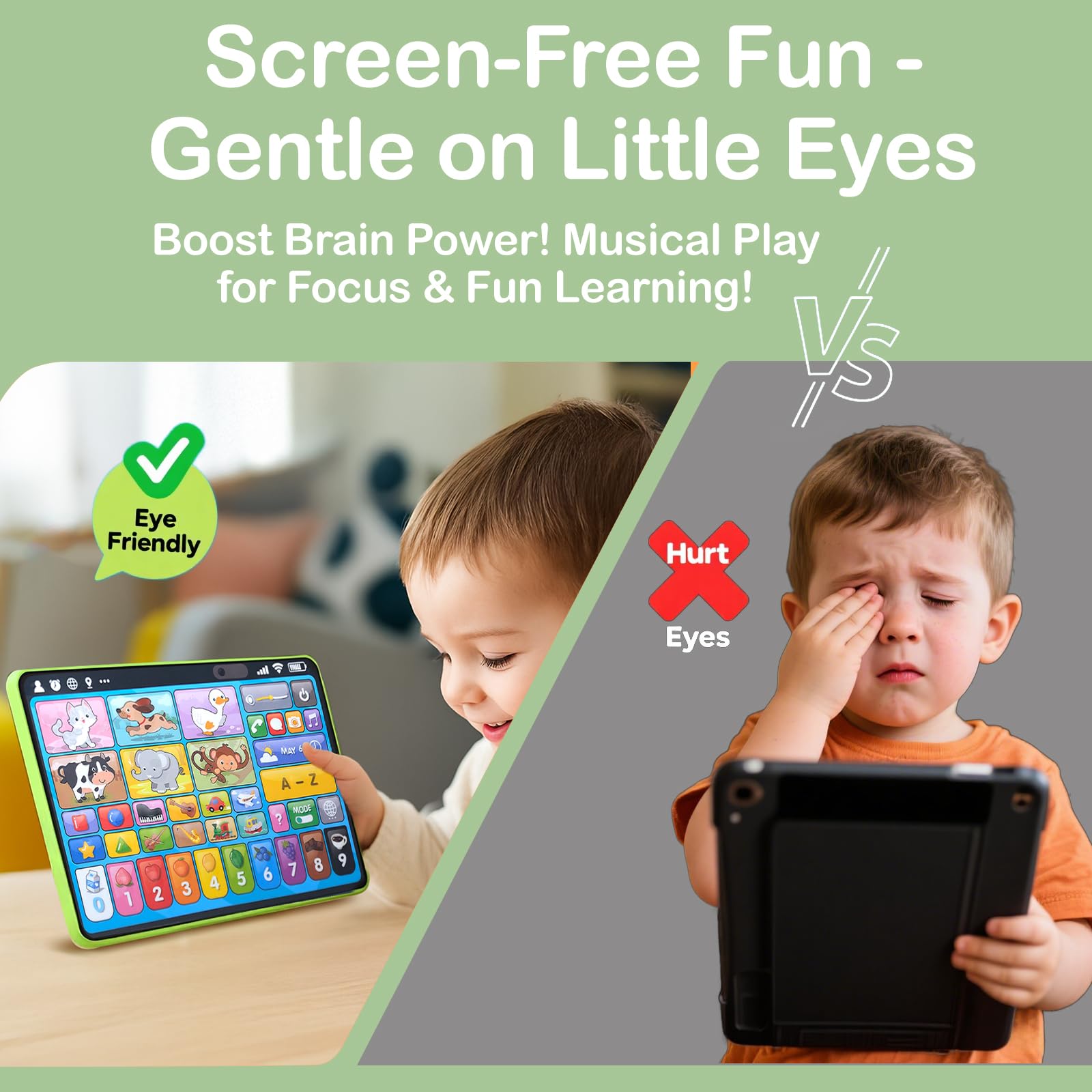 Motiilanco learning tablet — auto-sleep and volume control for worry-free use.