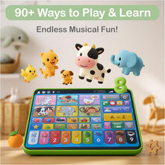 Motiilanco learning tablet — durable BPA-free shell withstands busy toddler play.