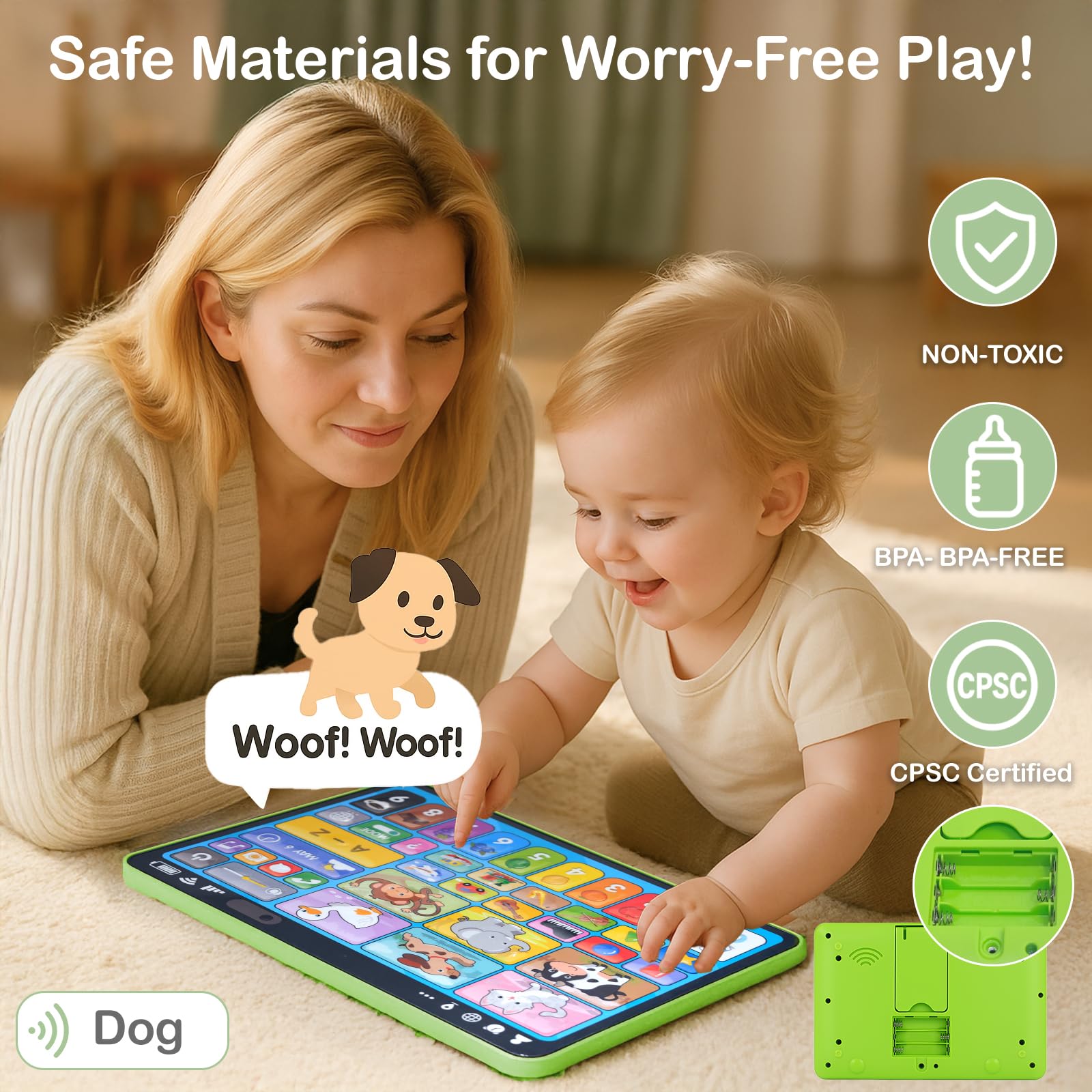 Motiilanco learning tablet — kid using music mode for playful melody creation.