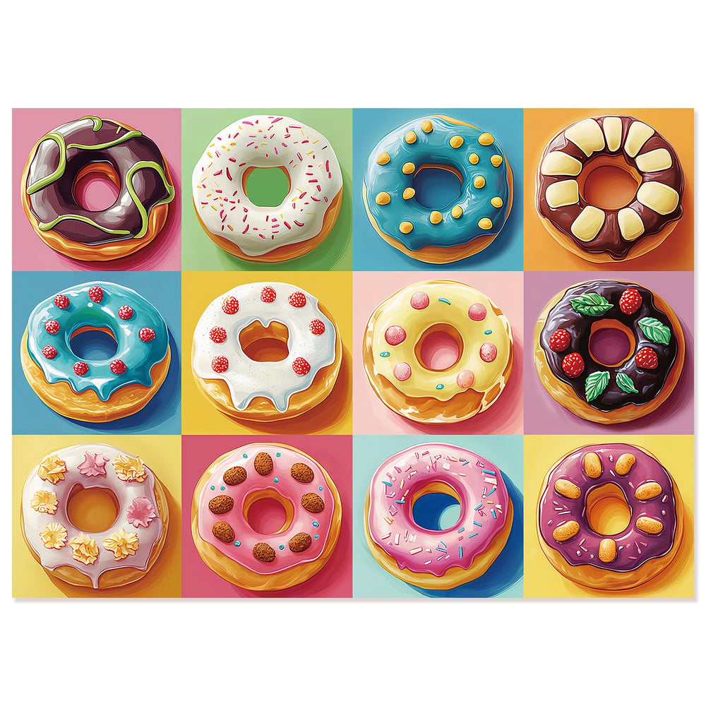 Motiloo donuts puzzle colorfully arranged pieces captured for family fun and mindful concentration.