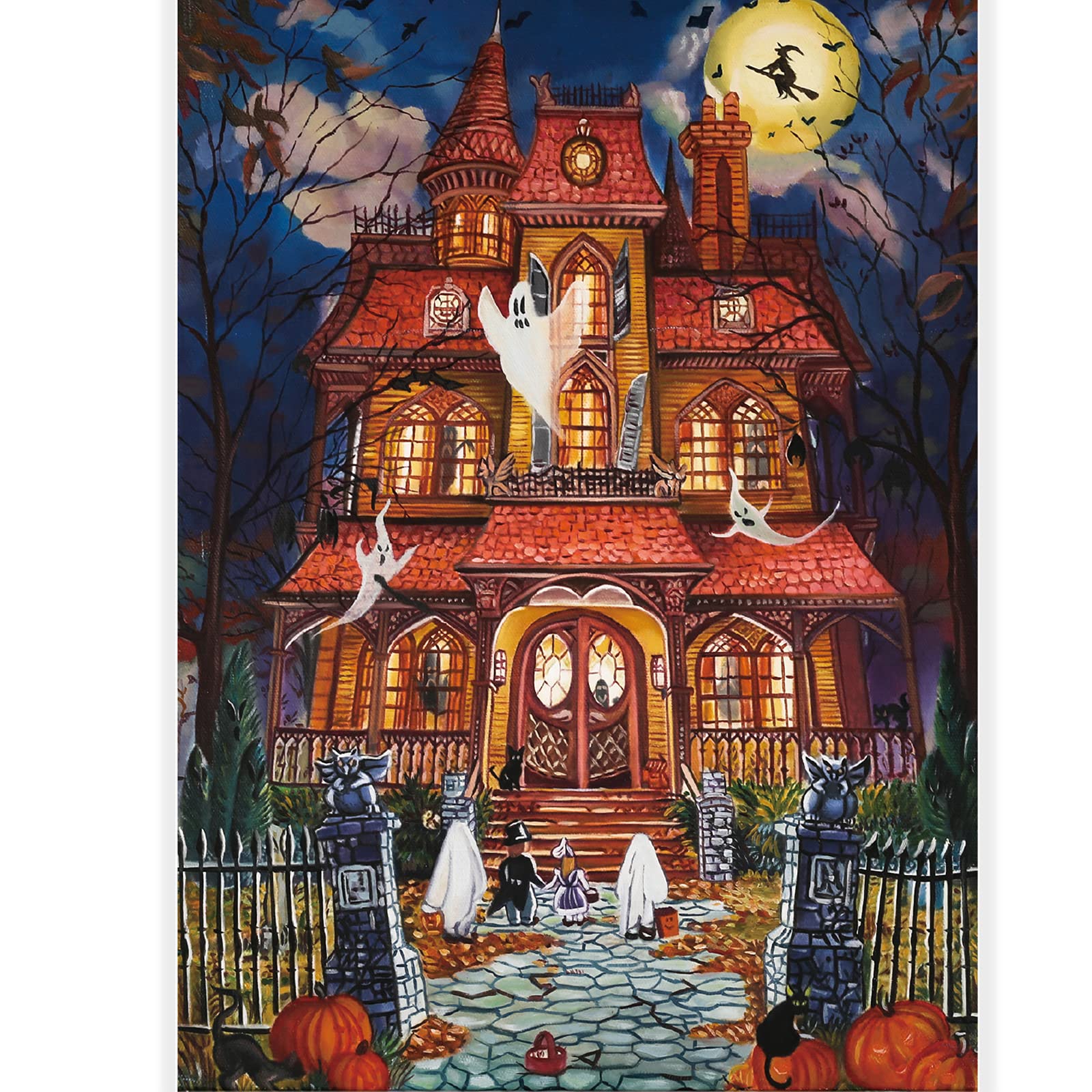 Motiloo Fright Night 500-piece puzzle box preview for Halloween fun