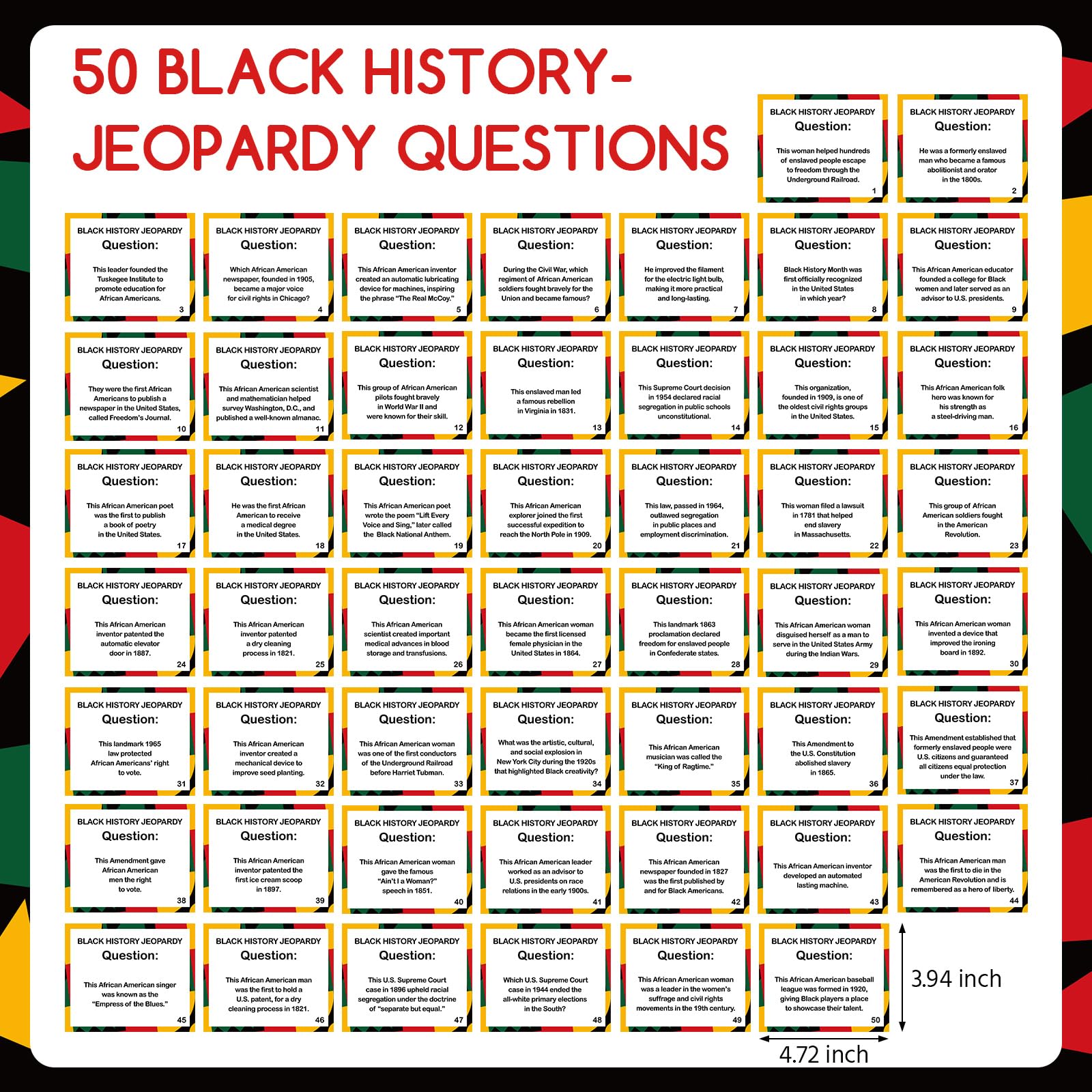 MotiMind Black History Scorecards for scoring and friendly competition.