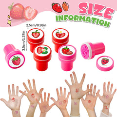 MotiMind mini self-inking strawberry stamps deliver quick, clean patterns for kids' crafts