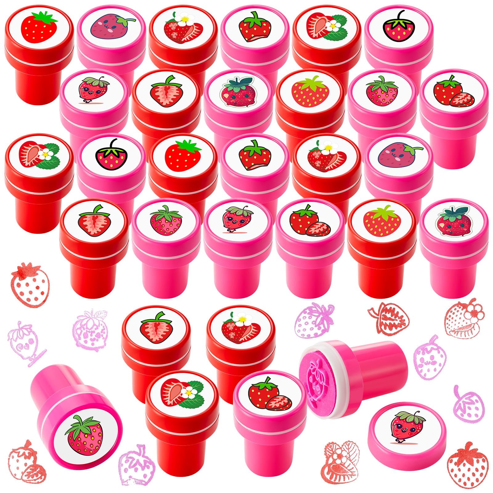 MotiMind strawberry stampers with 12 designs for vibrant classroom activities