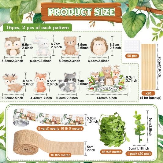 MotiMind woodland animal cutouts close-up for charming table decor