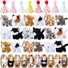 Motionchic 20-set plush cats in vibrant colors for eye-catching decor.