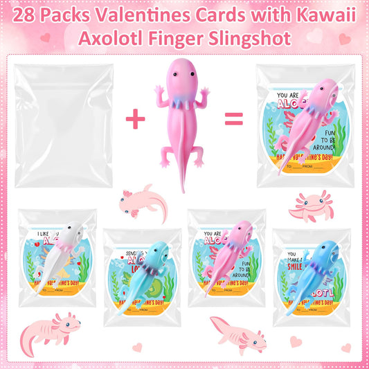 Motionchic axolotl card white, perfect for classroom messages and friendly celebrations.