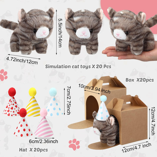 Motionchic fur-ball birthday hats to add playful charm to each plush.