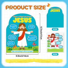 Motipuns Jesus craft with arms outstretched ready for personal inscriptions.