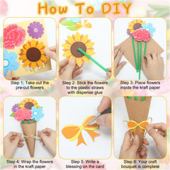 Motipuns dispense glue enables quick, secure flower placement.