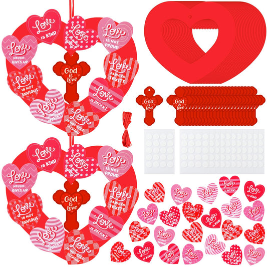 Motipuns God is Love heart cards for faith-based Valentine displays.