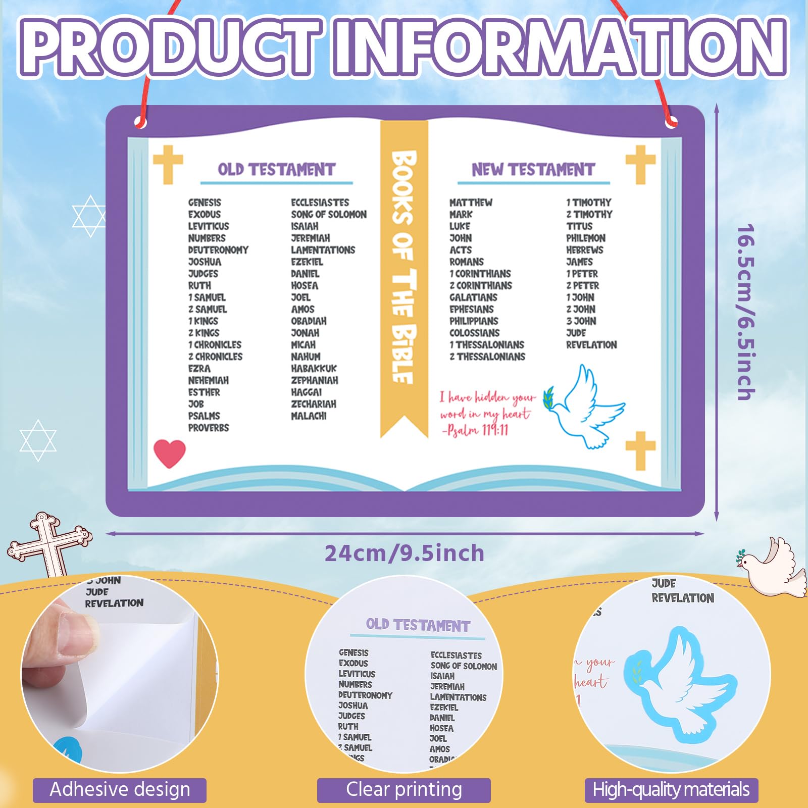 Motipuns stickers pack enhances Bible crafts with vivid, reusable designs.