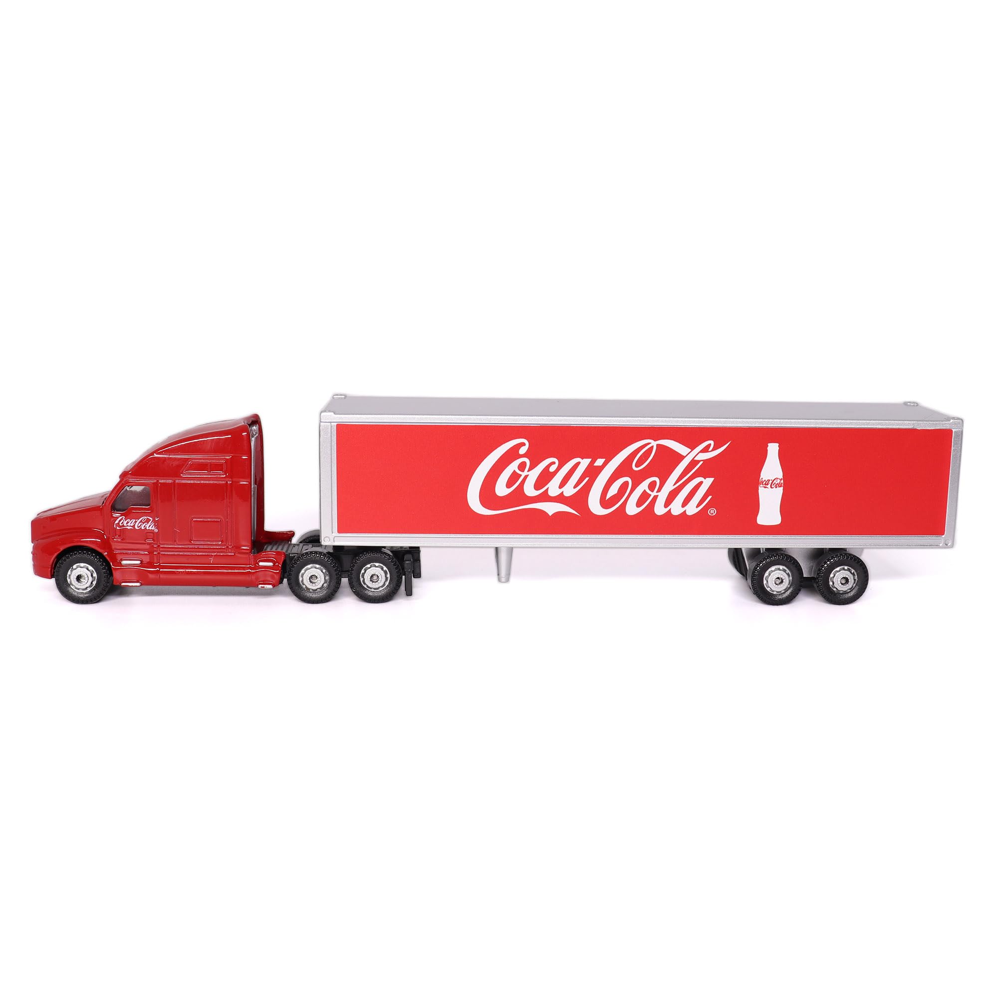Motor City Classics Coca-Cola Long Hauler trailer side view with vibrant Coca-Cola logos