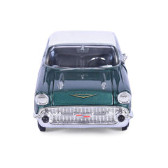Motormax 1:24 Chevy Bel Air doors open reveal detailed interior, collectible quality.