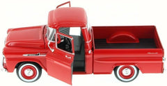 Motormax 1958 Chevrolet Apache front view highlights iconic grille.