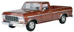 Motormax 1979 Ford F-150 diecast exterior in brown shows classic styling for display