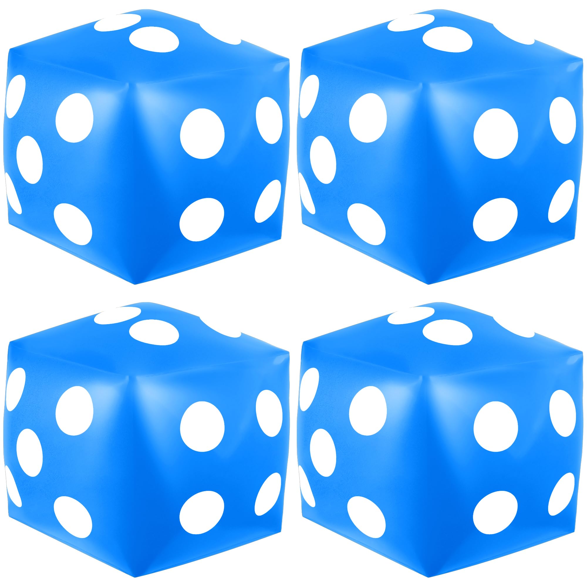 Mototo four jumbo inflatable dice for blue dotted indoor and outdoor play
