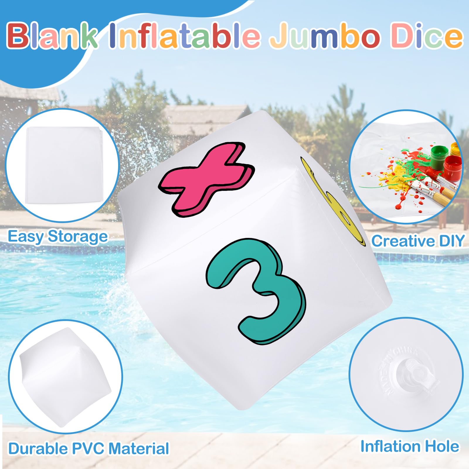 Mototo DIY-paintable blank dice invite creative decorating for events