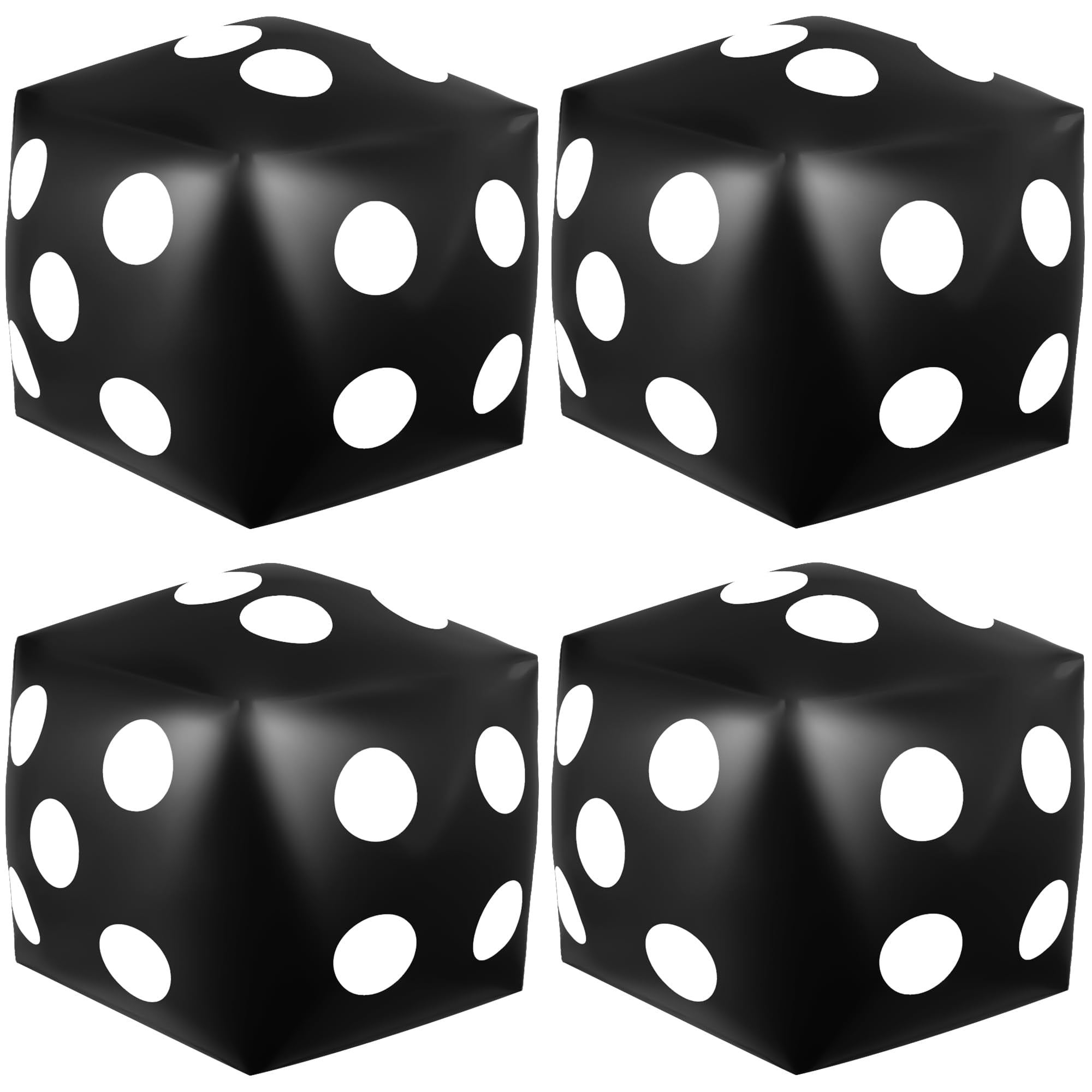 Mototo four-pieces jumbo inflatable dice front view for indoor and outdoor games.