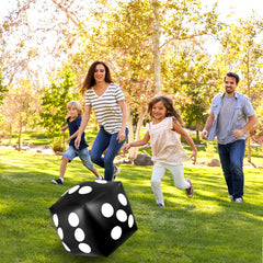 Mototo inflatable dice by poolside ready for water-friendly party games.