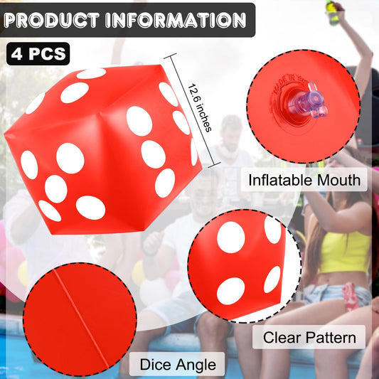 Mototo inflatable dice pack for pool, beach, and backyard games.