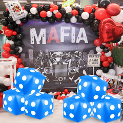 Mototo inflatable dice with inflation port for quick setup at parties