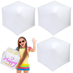 Mototo jumbo inflatable dice blank white 12.6 inch ready for DIY painting and play