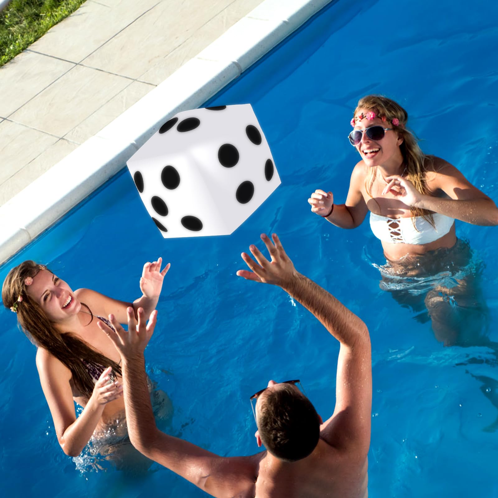 Mototo large white dice set for indoor games and celebrations