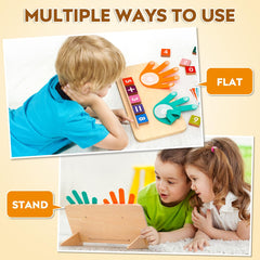 MOTREE block holder keeps pieces organized for focused learning.