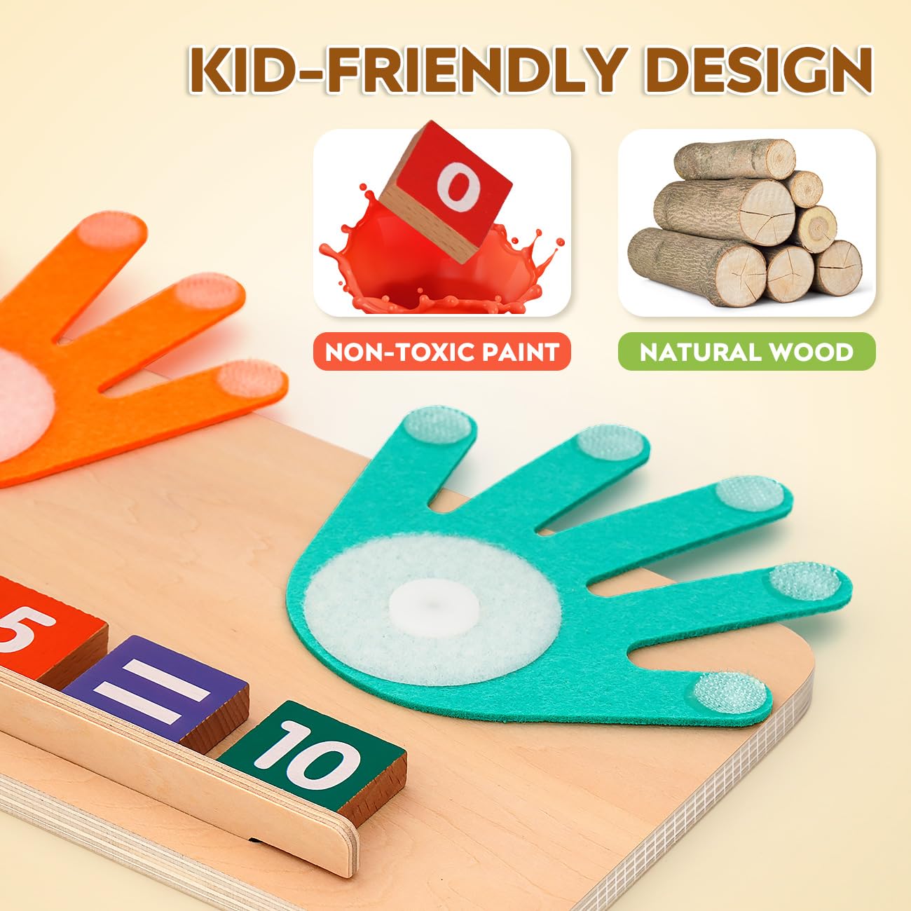MOTREE Montessori math toy supports hands-on counting exploration.