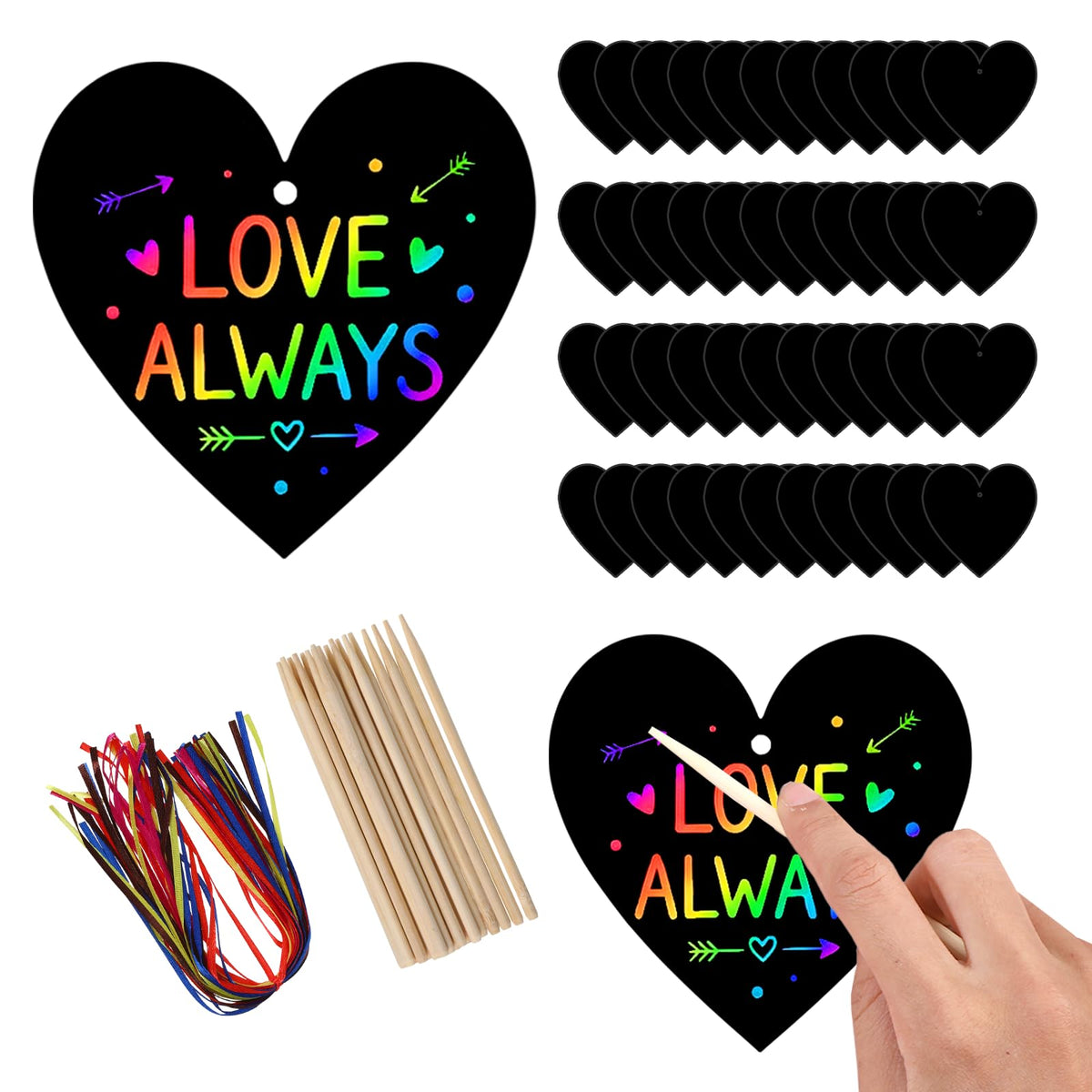 Motthjcw rainbow scratch paper reveals vibrant colors for kids' art
