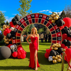 Moukeren casino banner Las Vegas party backdrop for memorable photos.