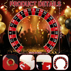 Moukeren casino banner roulette element brings classic game vibes to events.